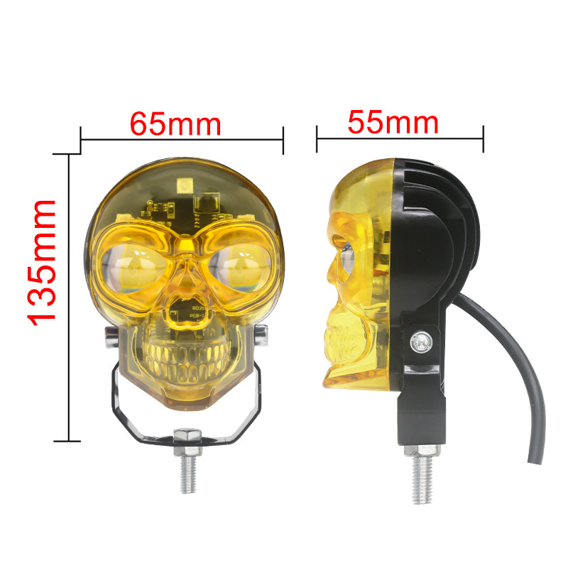 Luz de motocicleta de color blanco y amarillo de dos colores RGB luces de automóviles de colores renovación de luces eléctricas transfronterizas
