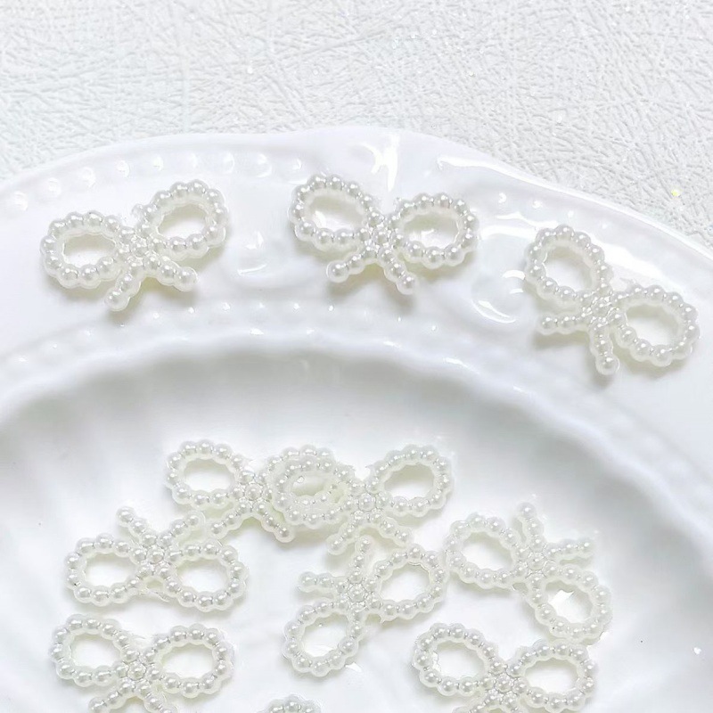 diy珍珠ABS异形贴片镂空蝴蝶结