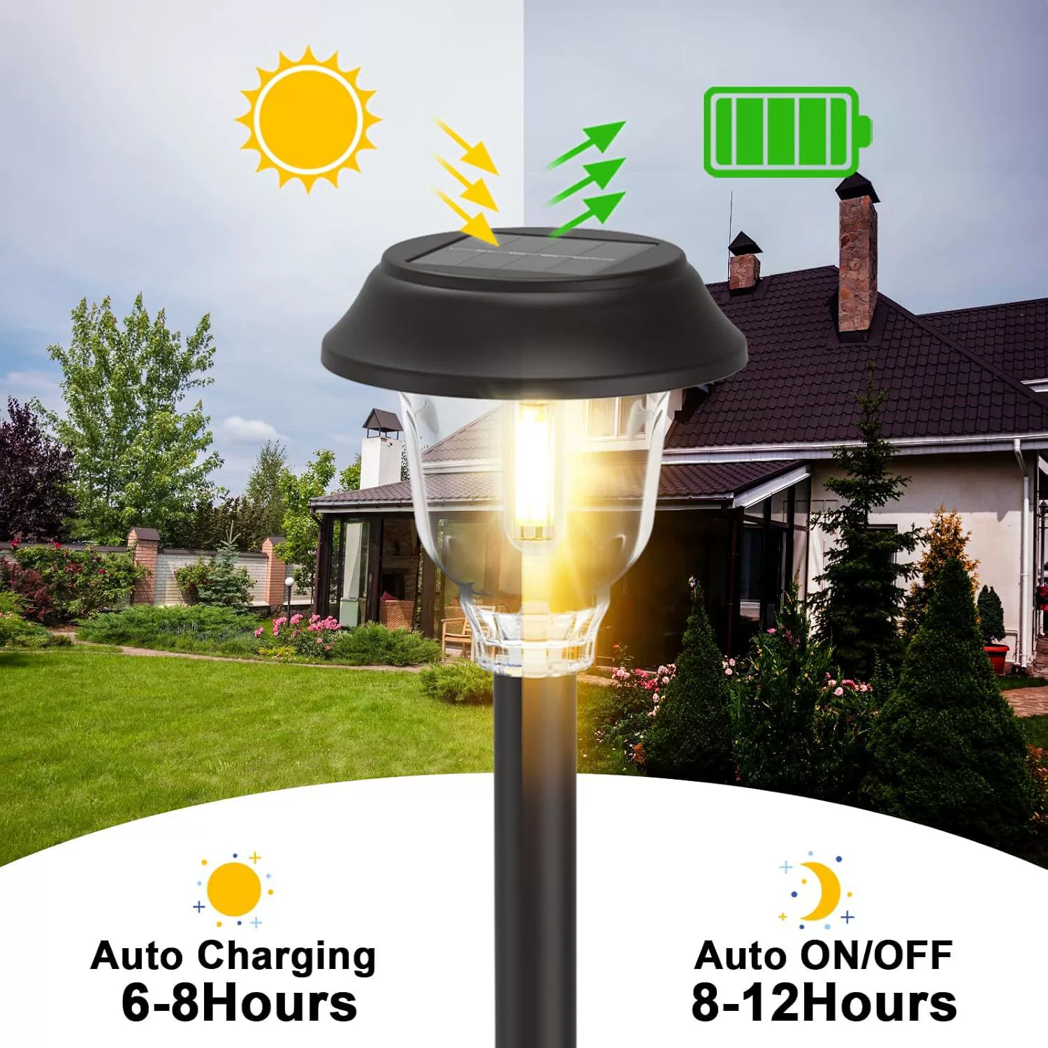 Quality garden lights solar-powered for gazebo