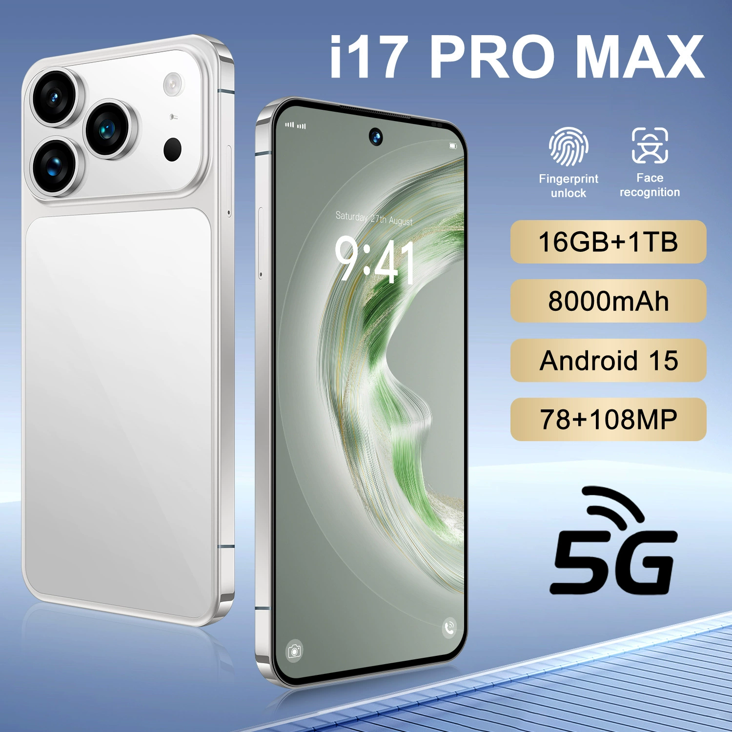 (Кросс-бордерная торговля), мобильный телефон, intel core i17, 17 pro max, 4G, 7.3 дюйма, широкий экран, Android 12