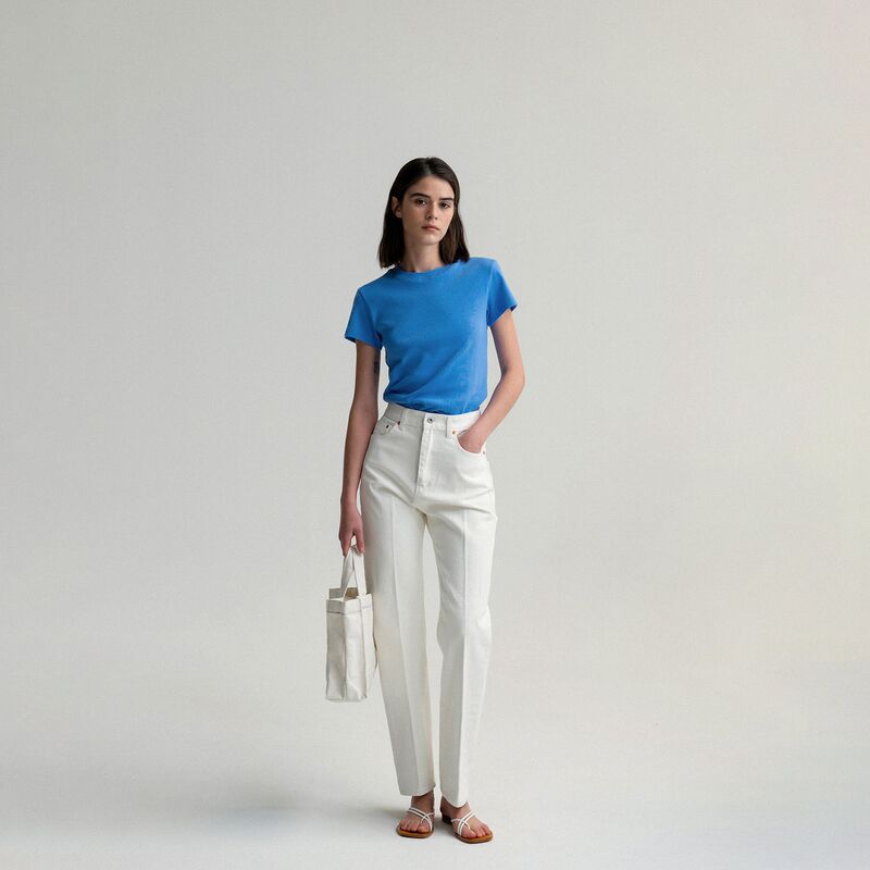 In-Stock Offer! Nw Regular Shoulder T-Shirt for Women, 220g Heavy Pima Cotton, Minimalist Design, Spring/Summer 2025 Inner Wear Cotton Short Sleeve In-Stock Offer! Nw Regular Shoulder T-Shirt for Women, 220g Heavy Pima Cotton, Minimalist Design, Spring/Summer 2025 Inner Wear Cotton Short Sleeve