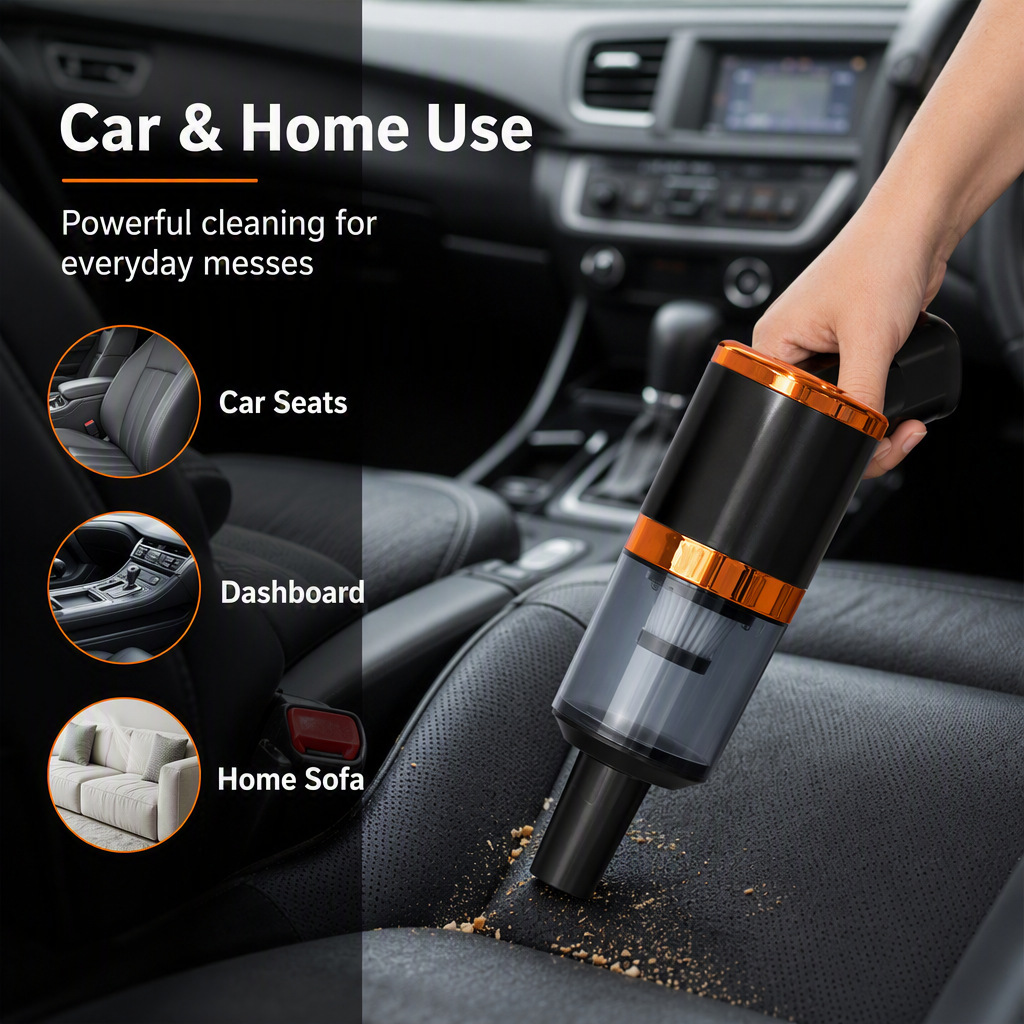 Car Wireless Vacuum Cleaner High Power High Suction Mini Handheld Car Household Indoor Small Electric Vacuum Cleaner