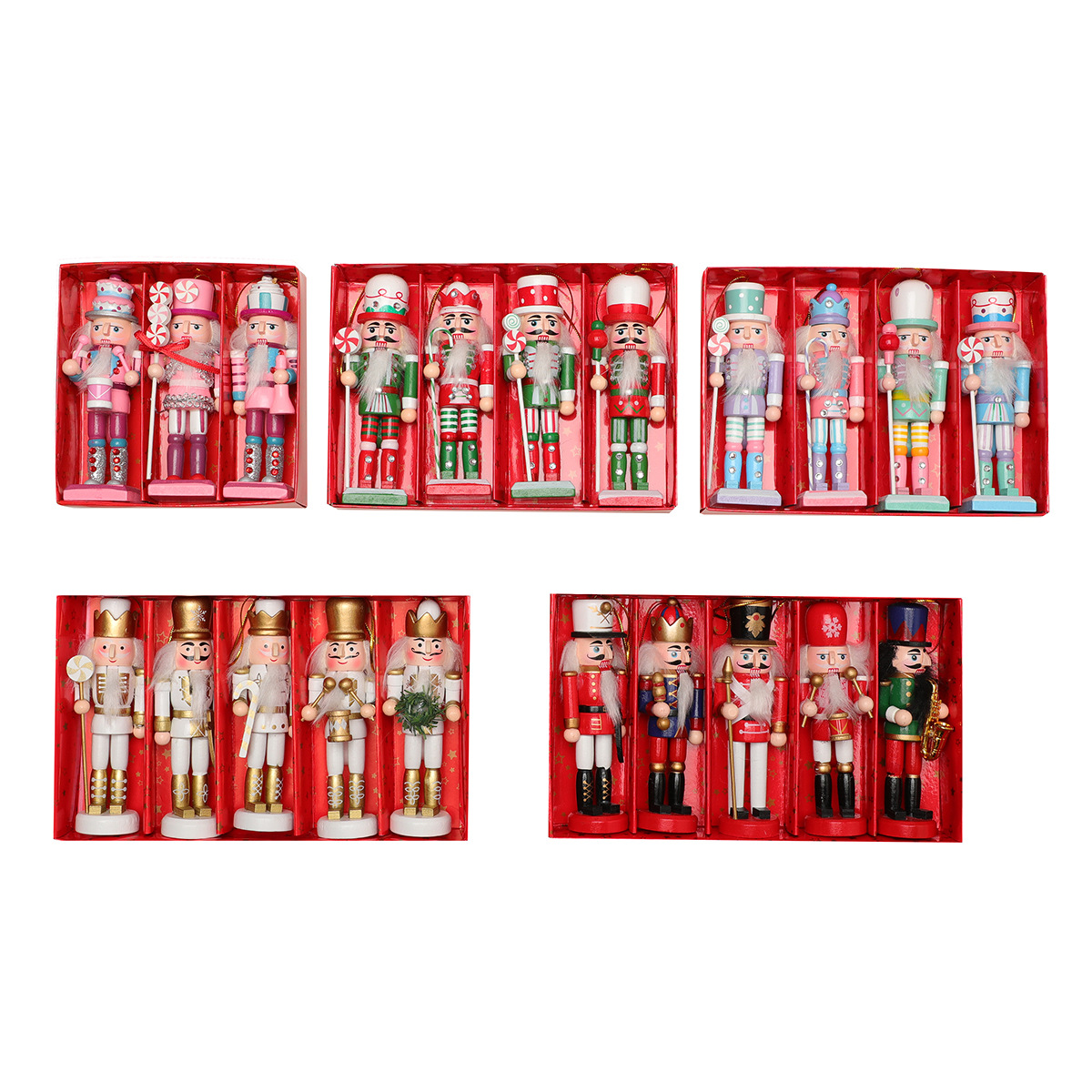 クロスボーダー新しいクルミ兵士木製装飾品クリスマス装飾品小さなギフトクリスマス装飾品ウィンドウデスクトップ装飾品