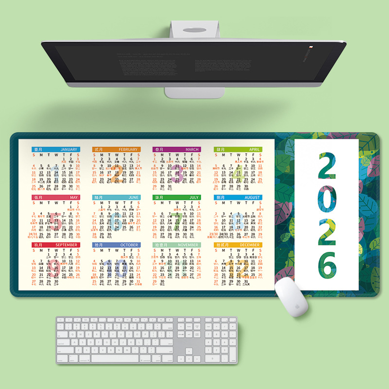 Alfombrilla de Ratón con Calendario del Año del Caballo 2026, Extra Grande, Antideslizante, Lavable, Regalo, Calendario de Oficina, Calendario Anual, Calendario Mensual, Alfombrilla de Escritorio, Venta al por Mayor