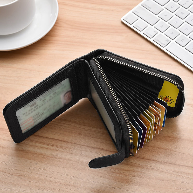 Comercio exterior nuevo órgano li li tarjeta bolsa de tarjetas de tarjetas de hombres bolsa de tarjetas de mujeres cartera con cremallera tarjeta de identificación de tarjetas