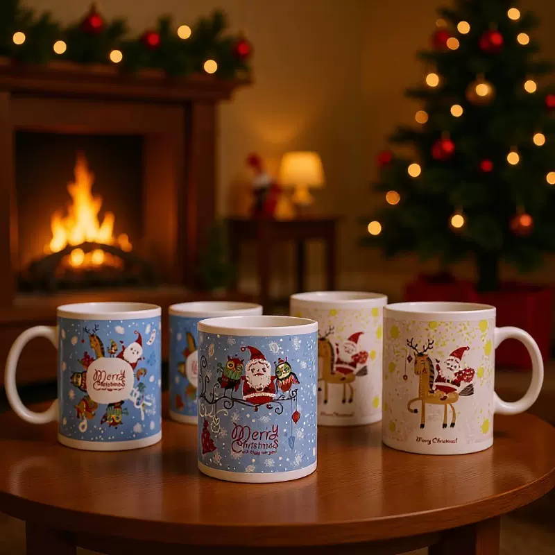 来图定制11oz马克杯定制礼物可印LOGO照片雕刻商务陶瓷水杯圣诞杯