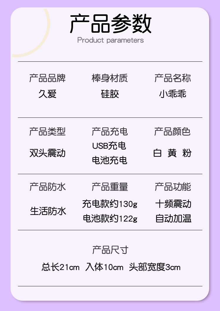 Jiuai Xiaoguaigui Rechargeable Silicone Vibrator for Women, Quiet Electric Massager — detail image 20
