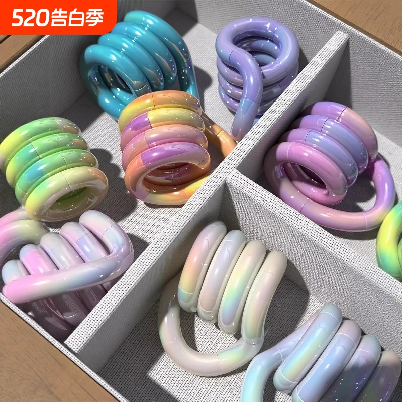 Hot-Selling Tan Twisty Fun Go Ceramic Series Gemstone Edition Versatile Twisty Rope Stress Relief Toy