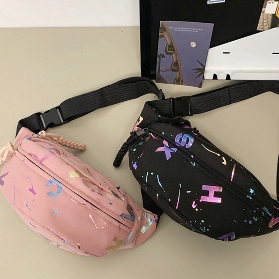 Nuevo bolso de pecho para mujeres japonesas Harajuku ropa de viento bolso deportivo de alta capacidad marca de tendencia versátil bolso de cintura de bicicleta para estudiantes