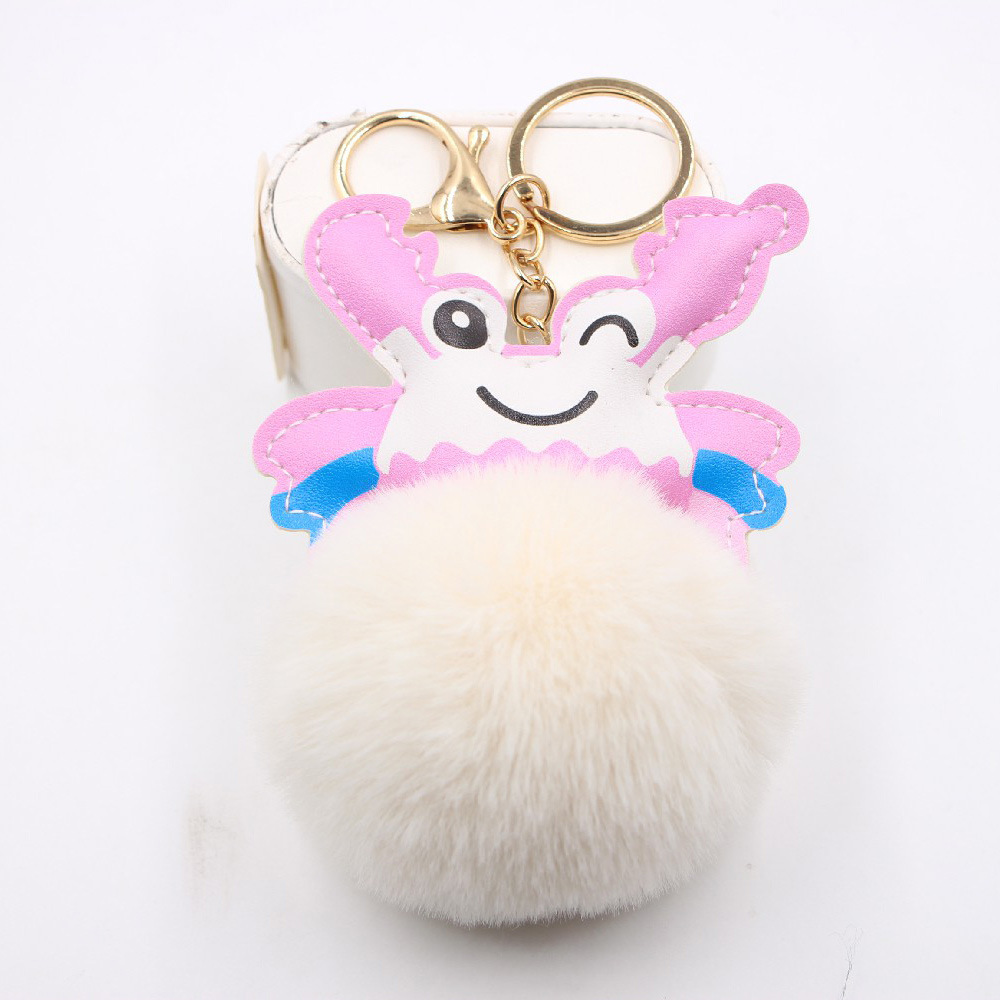 Cute Big Crab Plush Ball Pendant Bag Accessories Car Keychain Plush Pendant Wholesale display picture 6