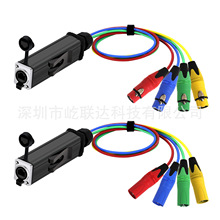 Waterproof RJ45 CAT5 Female Network Converter to 4 Channel