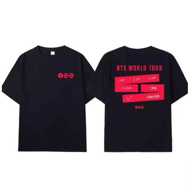 2026 Tour Latest Bts Men's and Women's Retro Tops Loose Street Fashion Sports T-Shirt for Women