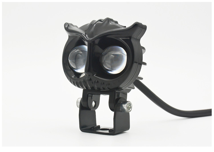 Modified Led Spotlight Motorcycle High and Low Beam Lighting Yellow and White Light Electric Vehicle External Lens Headlight Super Bright