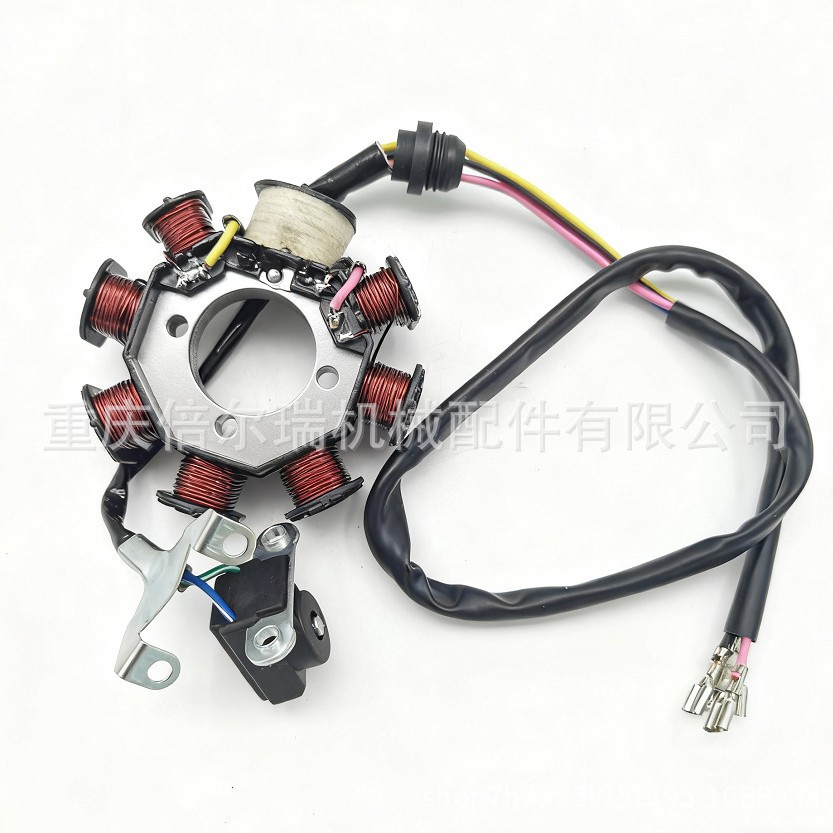 Transfronterizos proveedores directos CG125 CG150 motocicleta 8 polos bobina de estator de motor magnético de cobre