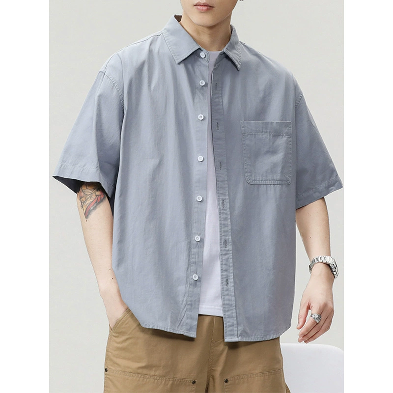 Летняя японская хлопковая рубашка для отдыха, oversized