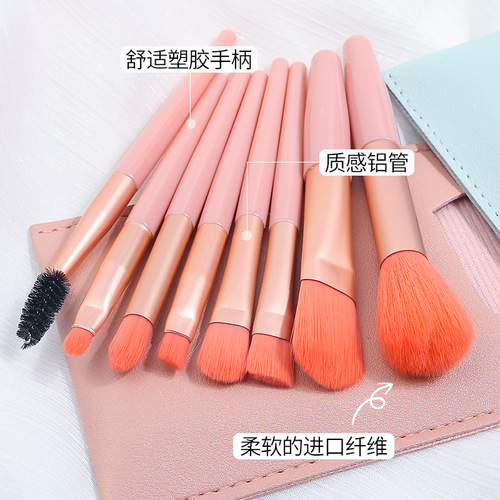 Morandi makeup brush set ultra-soft loose powder high-gloss concealer eye shadow brush Cangzhou portable set brush makeup tool