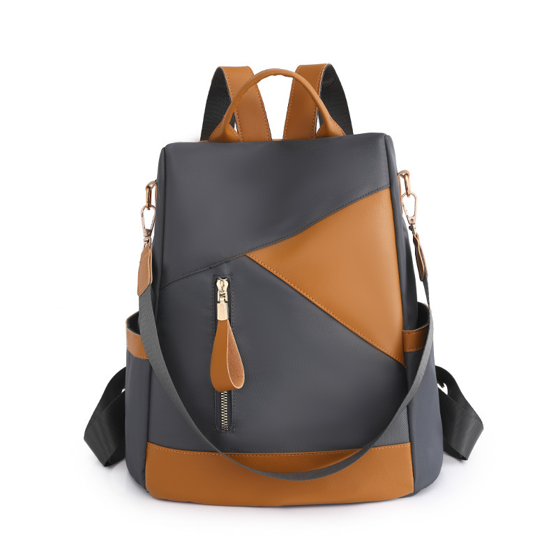 Comercio exterior al por mayor 2023 nueva mochila antirrobo casual para mujer moda contraste color viaje al aire libre mochila de doble uso marea