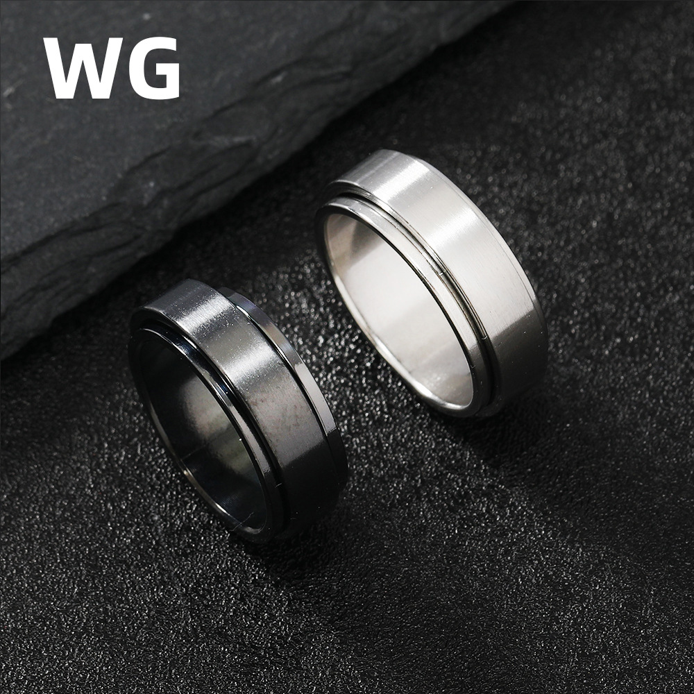 men's matte fashionable ring stainless steel