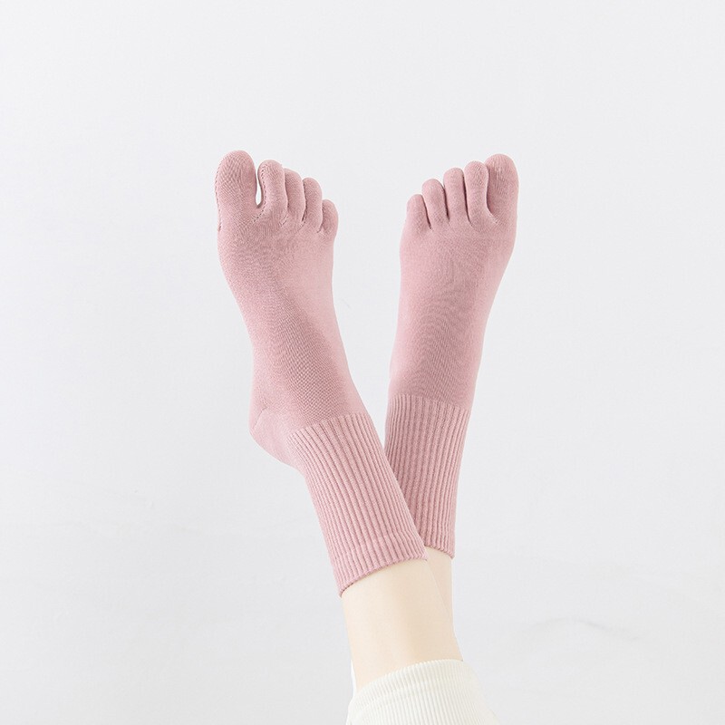 Customized Five-Toe Socks, Mid-High Pure Cotton Women's Socks, Source Factory Wholesale, Customized Split-Toe Socks That Absorb Sweat and Deodorize