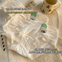 7A加长裆莫代尔内裤女纯欲镂空高弹舒适少女中腰包臀女士三角裤头