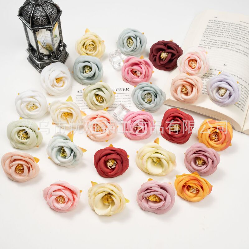 Simulated Camellia Flower Head Silk Home Decoration DIY Handmade Chinese Style Hair Accessories Wedding Scenery Fake Flower Shooting Guide Simulated Camellia Flower Head Silk Home Decoration DIY Handmade Chinese Style Hair Accessories Wedding Scenery Fake Flower Shooting Guide