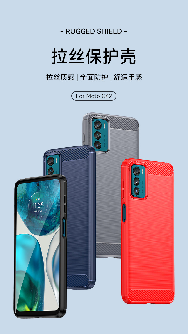 Moto G42 cep telefonu kılıfı için uygundur Edge S30 koruyucu kapak G200 5G fırçalanmış yumuşak silikon her şey dahil düşmeyi önleyici