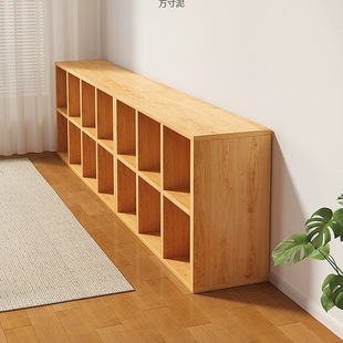 Free Combination Plaid Cabinet Kindergarten Bag Cabinet Home Bedroom Bay Window Cabinet Storage Cabinet Floor-Standing Student Bookcase