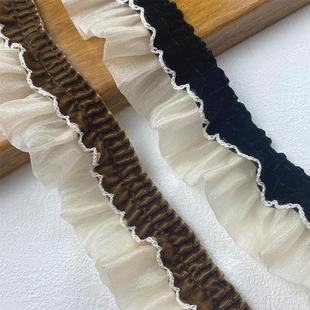 Wholesale Double-Layer Pleated Lace Ribbon Lace Accessories DIY Clothes Ruffled Curtains Pillows Decorative Accessories Now