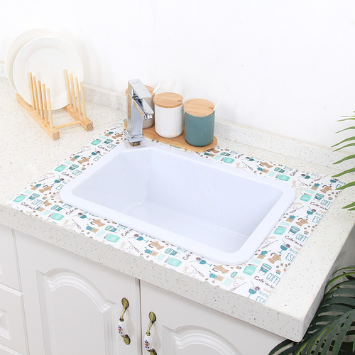 8*280 pool waterproof kitchen sink waterproof sticker bathroom washbasin electrostatic adsorption moisture absorption sticker