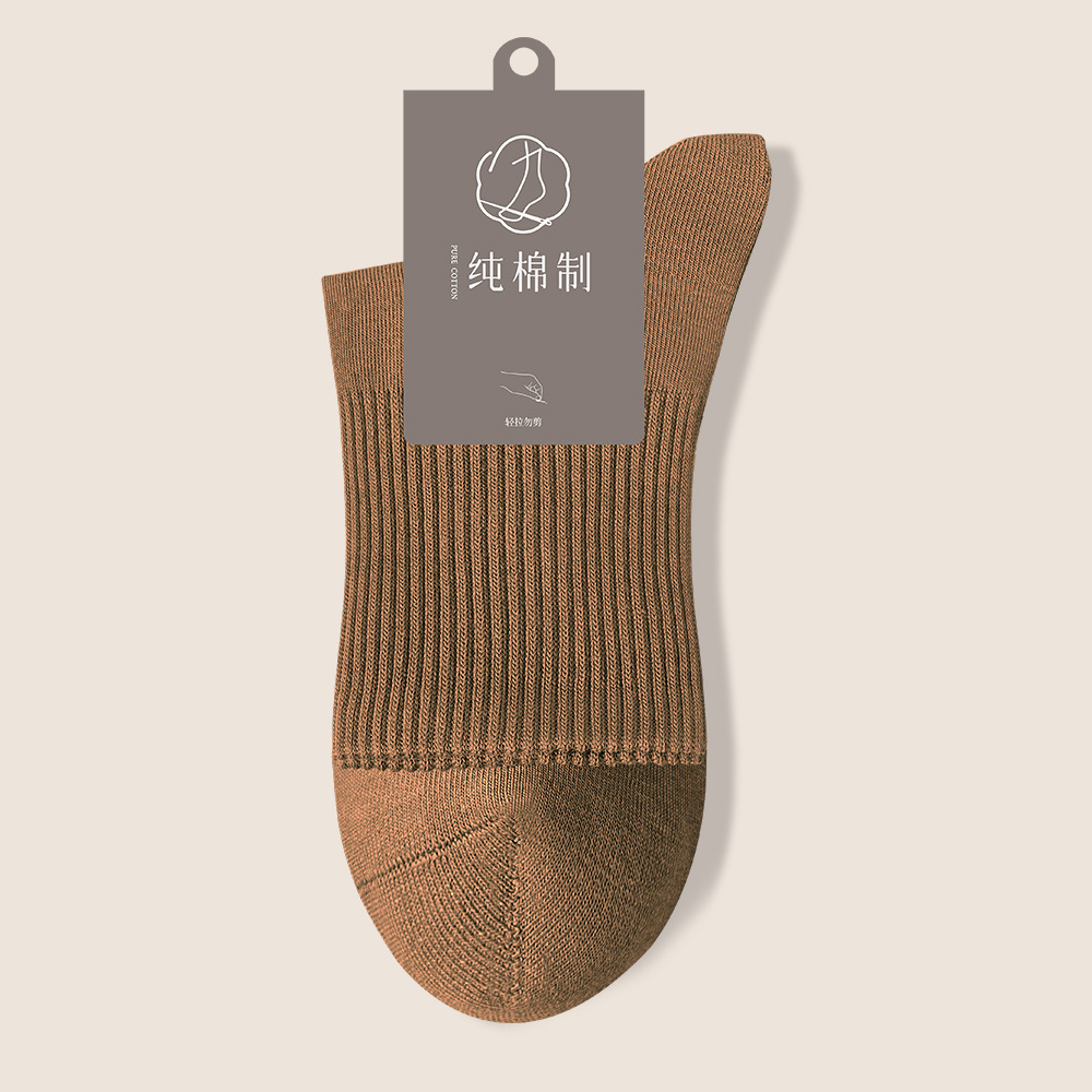 95%純綿ソックス メンズ 秋冬 ノンボーン ミドル丈 7A抗菌 吸汗 防臭 ビジネス メンズ スポーツ レジャー ロングソックス