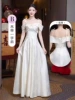 Long, champagne color