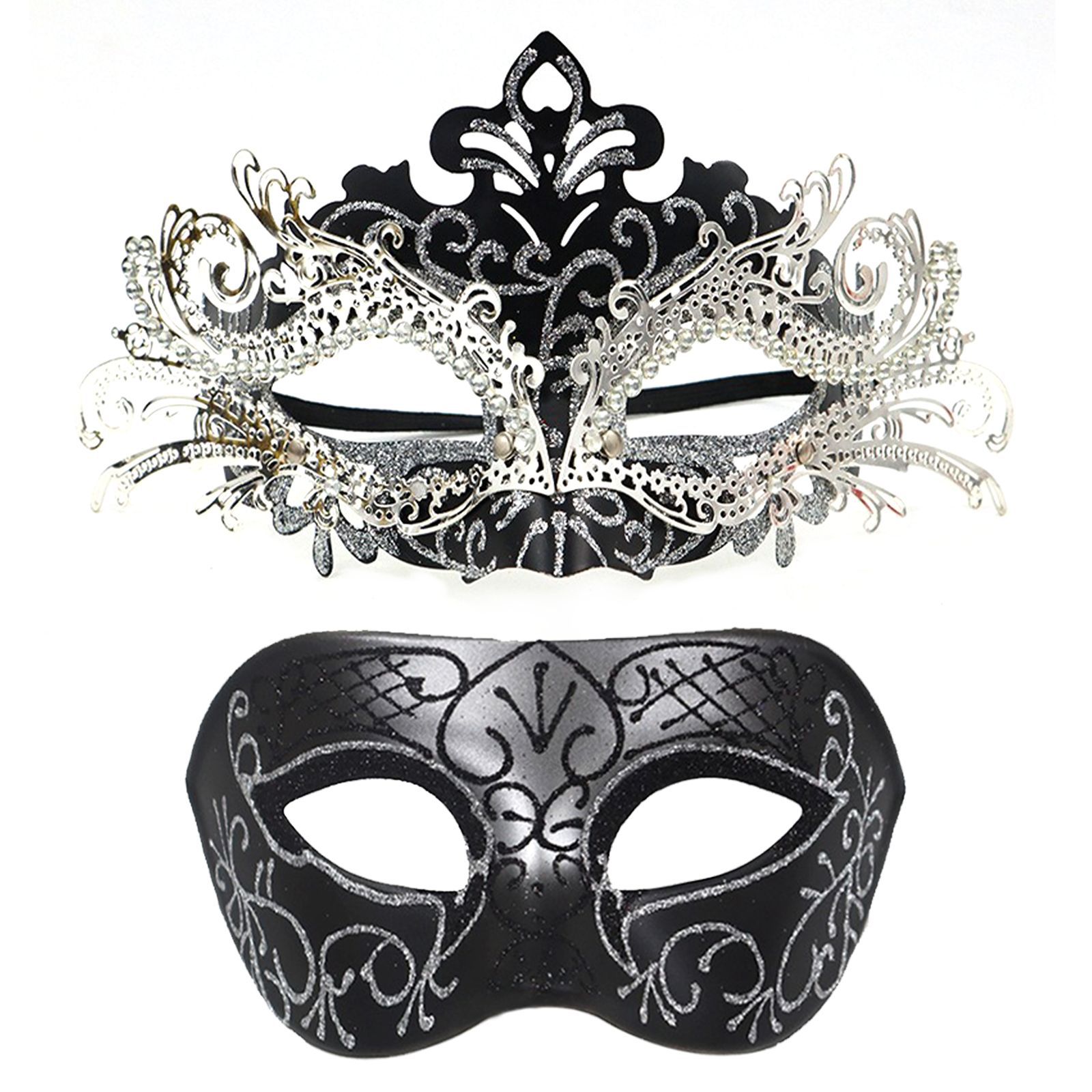 Ventas transfronterizas máscaras de hierro forjado de plástico de alta calidad máscaras de maquillaje de plástico pintadas máscaras de carnaval