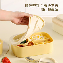 食品级硅胶饭盒上班族轻便可微波炉加热分格密封野餐便当盒餐盒套