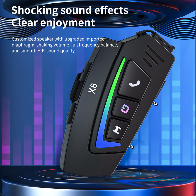 Casco de motocicleta auriculares bluetooth inalámbricos montar fuera del casco auriculares estéreo