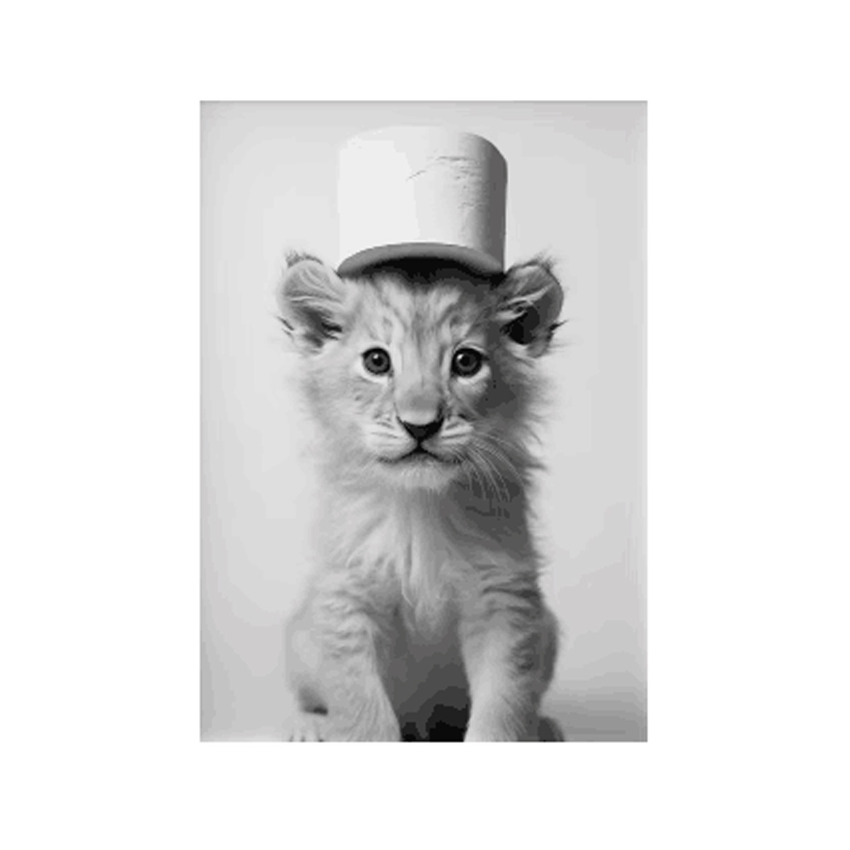 Negro y blanco adorables animales con papel higiénico póster búho perro lienzo pintura de pared arte baño sala de estar decoración del hogar