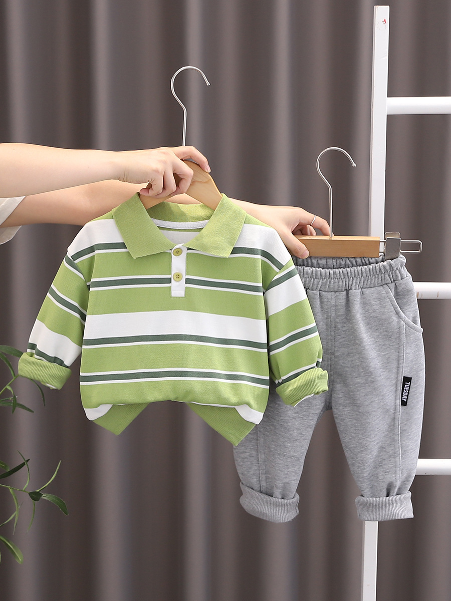 Otroška obleka za fantke in deklice 2024, pomladna in deklica v zahodnjaškem slogu, jesenski športni dvodelni komplet_voghion.com