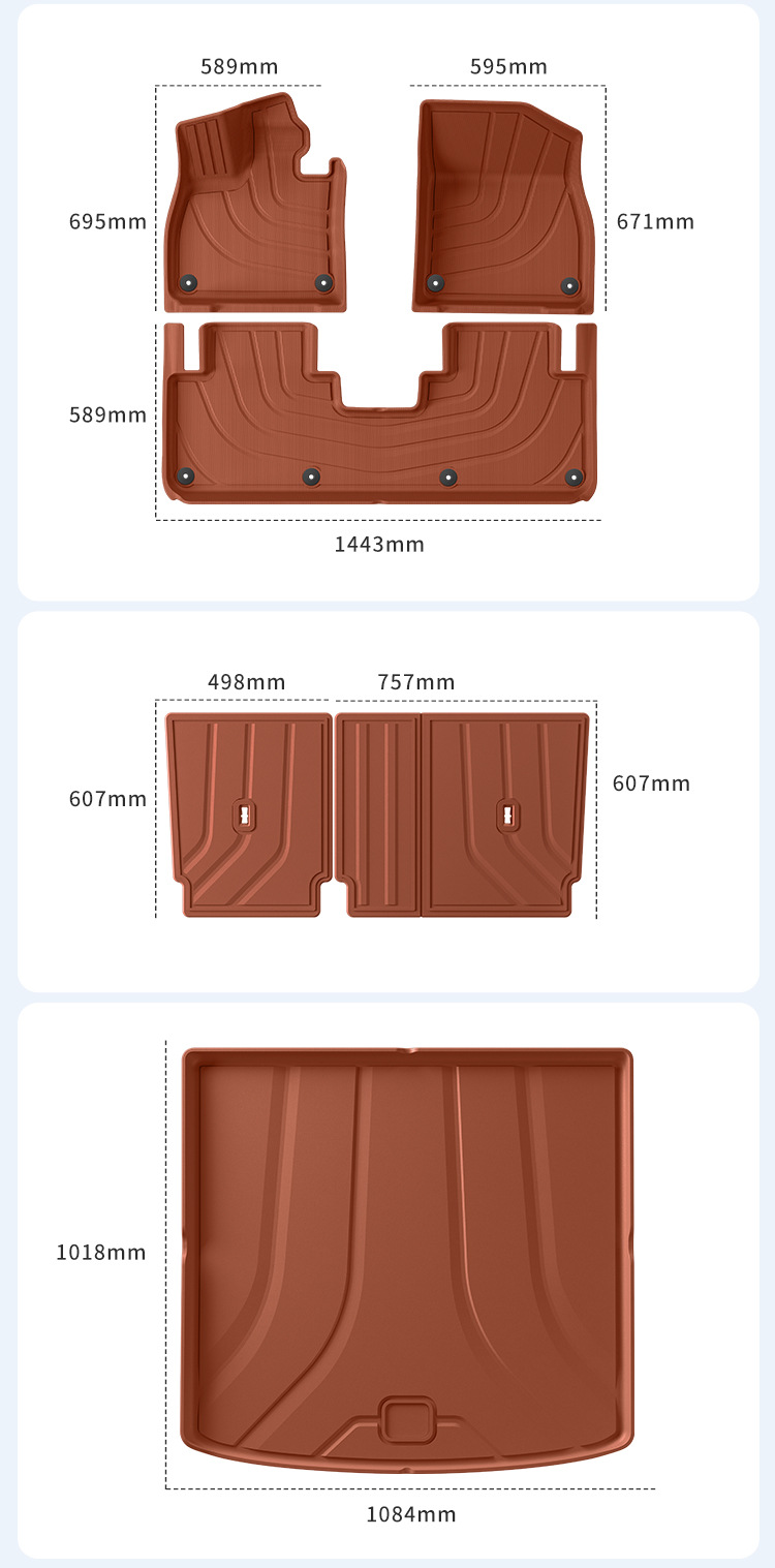 TPE Floor Mats and Trunk Mat for Li Auto L6 PRO/MAX 24-25