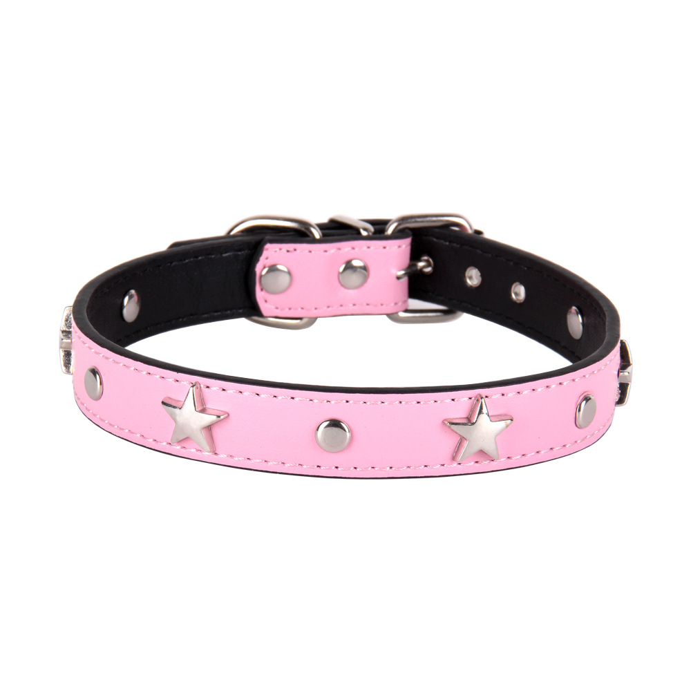 Simple Style Pu Leather Solid Color Pet Collar display picture 4