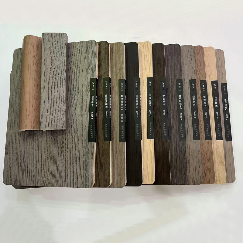 Factory cross-border solid wood wallboard living room background wall integrated Italian semi-transparent wood veneer 8mm multi-layer solid wood wallboard