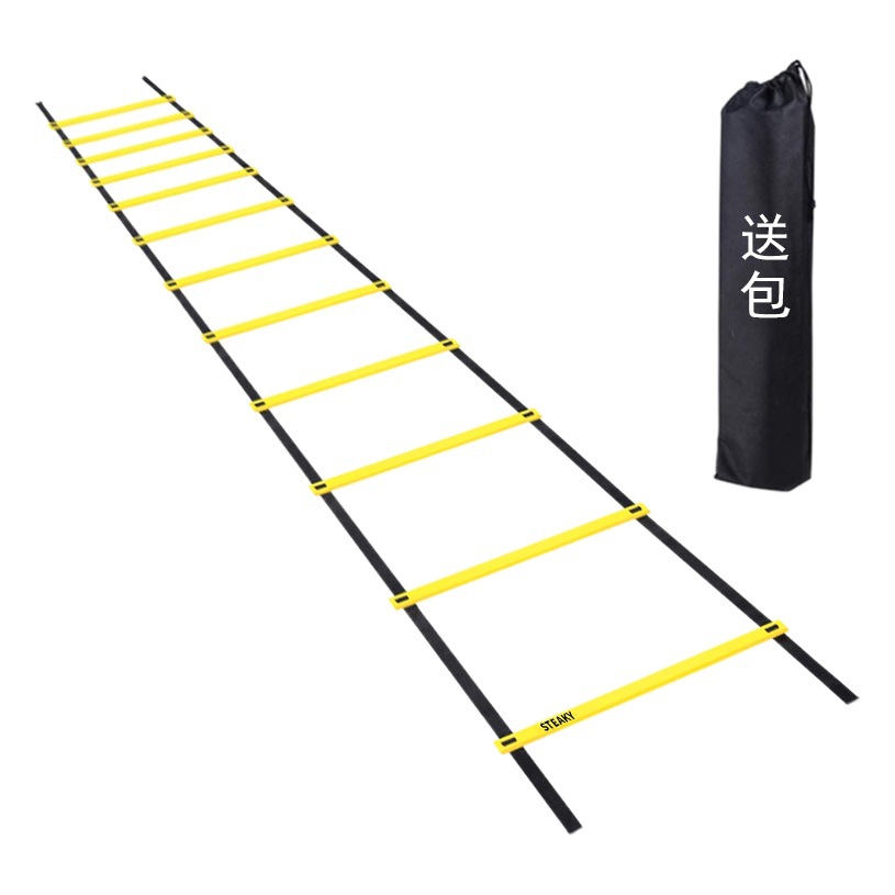 Escalera de agilidad, escalera de salto con cuadrículas, equipo de entrenamiento de fútbol, suministros de escalera de cuerda de 6 metros y 12 cuadrículas, escalera de velocidad, escalera de agilidad, escalera de cuerda.
