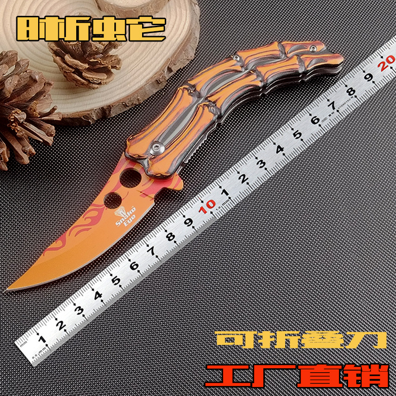 工厂批发户外折叠刀多功能野外战术刀高硬度随身便携露营钓鱼小刀