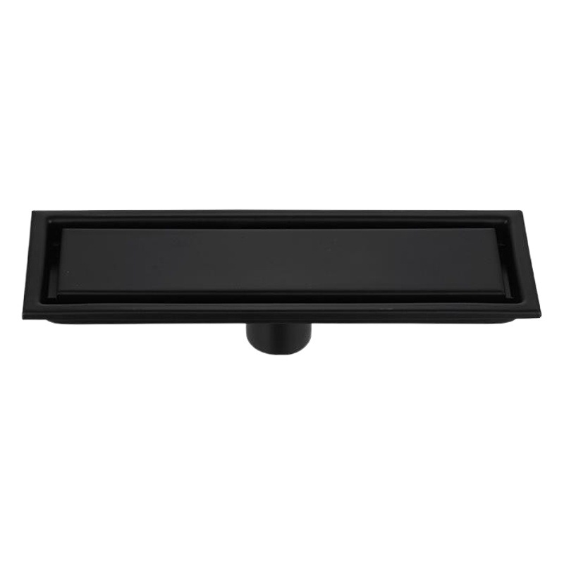 304 pintura de acero inoxidable negro tira invisible desodorante piso de drenaje con incrustaciones de azulejos suministro transfronterizo entrega de una sola pieza