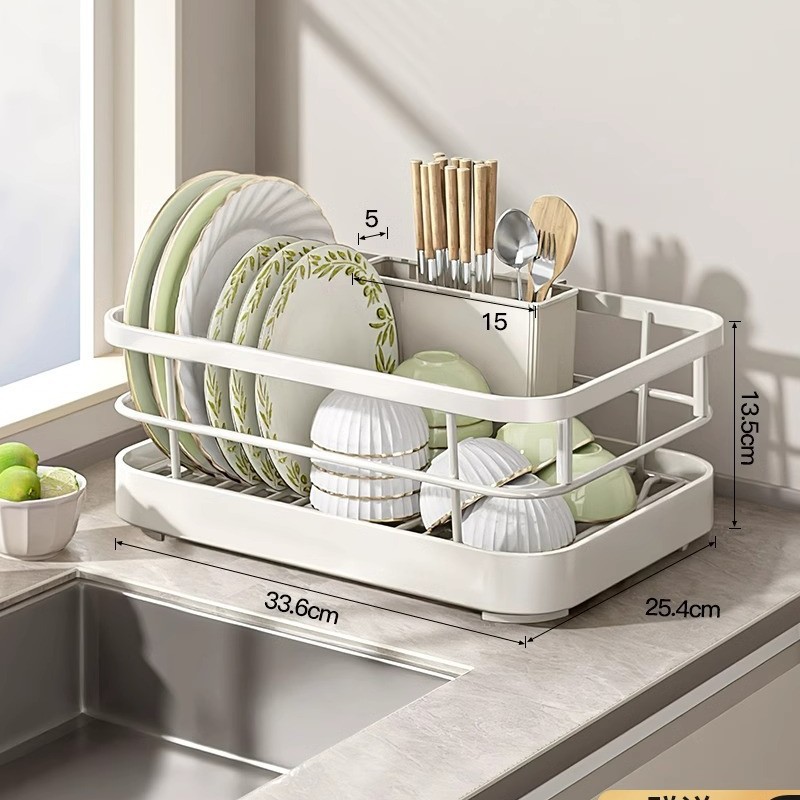 Fregadero de cocina, estante de almacenamiento de platos, estante de drenaje de platos, caja de almacenamiento de platos, encimera, estante para platos, estante para platos
