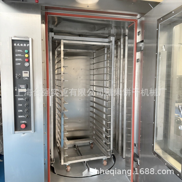 上海合强桃酥饼干转炉 32月饼推车烤箱 热风旋转炉 商用燃气烤箱