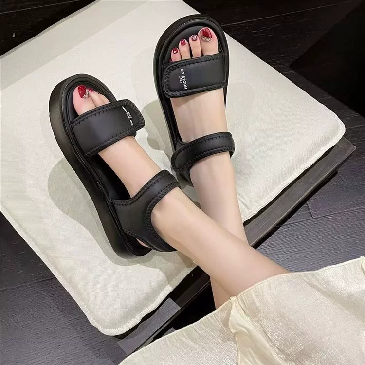 Sandals with velcro, summer suitable with a skirt, internet celebrity