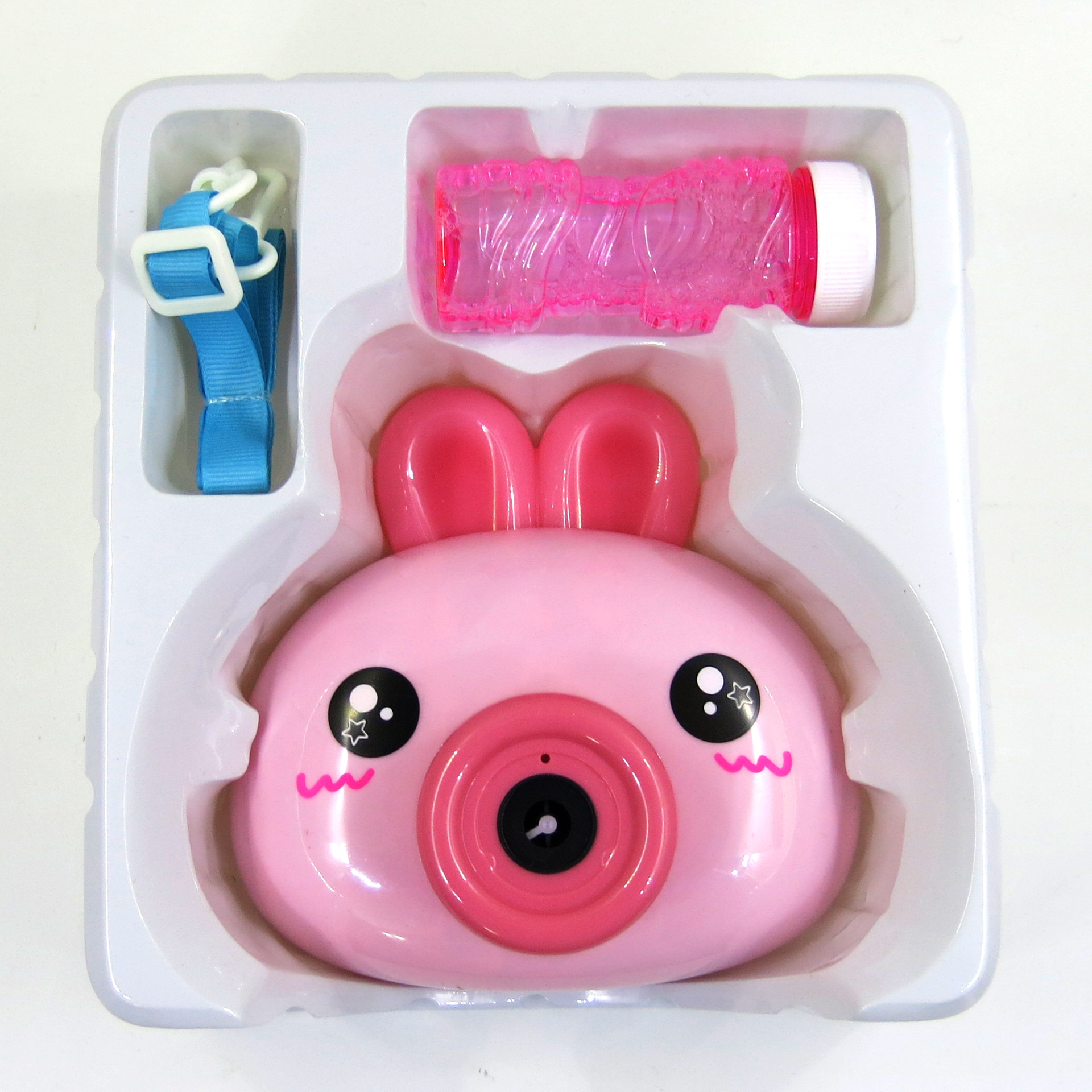 Nuevos niños de deportes al aire libre ocio dibujos animados luz música burbuja máquina juguete conejo burbuja Cámara comercio exterior