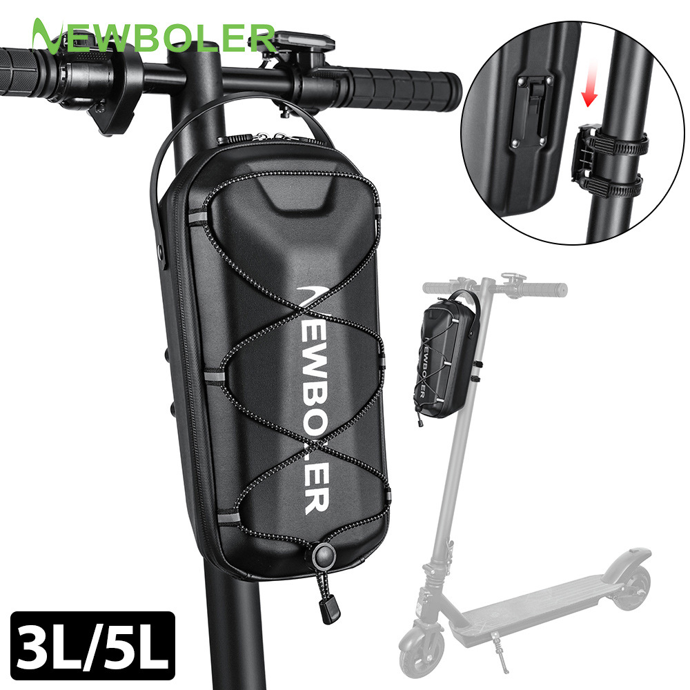 Quick-Release Electric Scooter Bag, Hard-Shell Eva Waterproof Front Bag, Foldable Bicycle Handlebar Bag