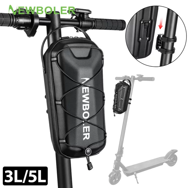 Quick-Release Electric Scooter Bag, Hard-Shell Eva Waterproof Front Bag, Foldable Bicycle Handlebar Bag
