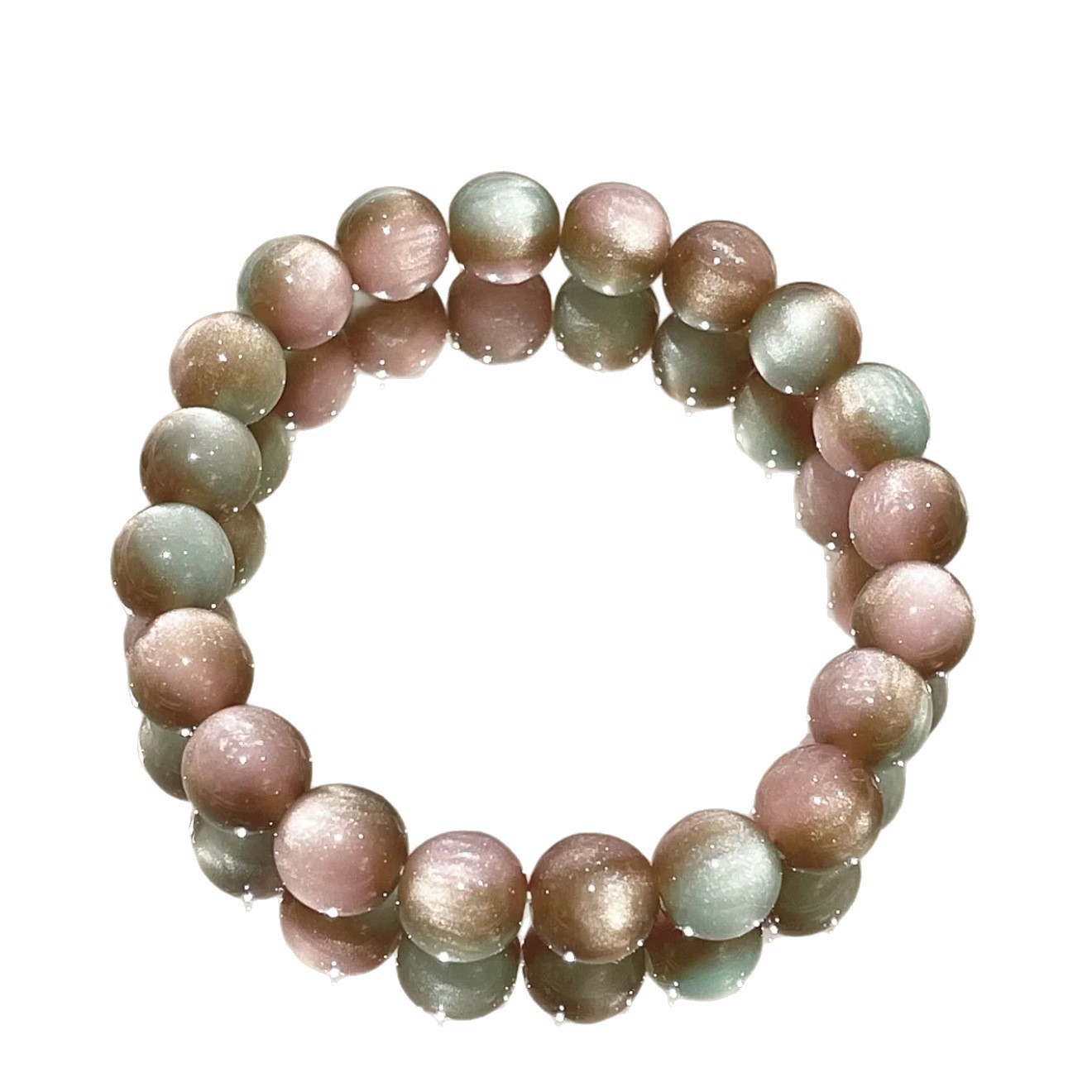 Bracciale charm sottile iceberry con perle in resina glitter_voghion.com