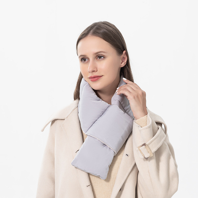 Écharpe d'hiver en velours à plumes pour femme, couvre-cou coréen, nouveau produit_voghion.com